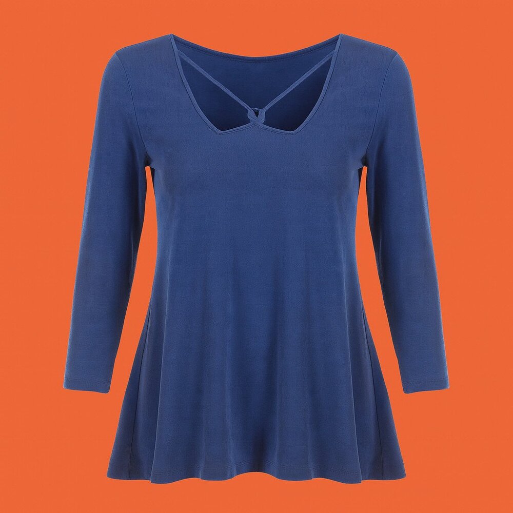 Slinky Brand Blouse Y2K Blue Medium BOHO mermaidcore retro disco acetate stretch